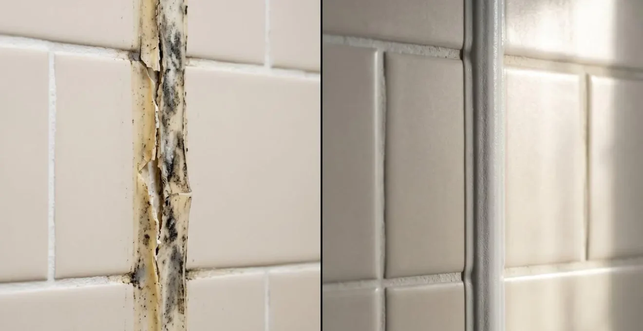 Comparaison visuelle entre un joint silicone dégradé et un joint polyuréthane intact après usage intensif