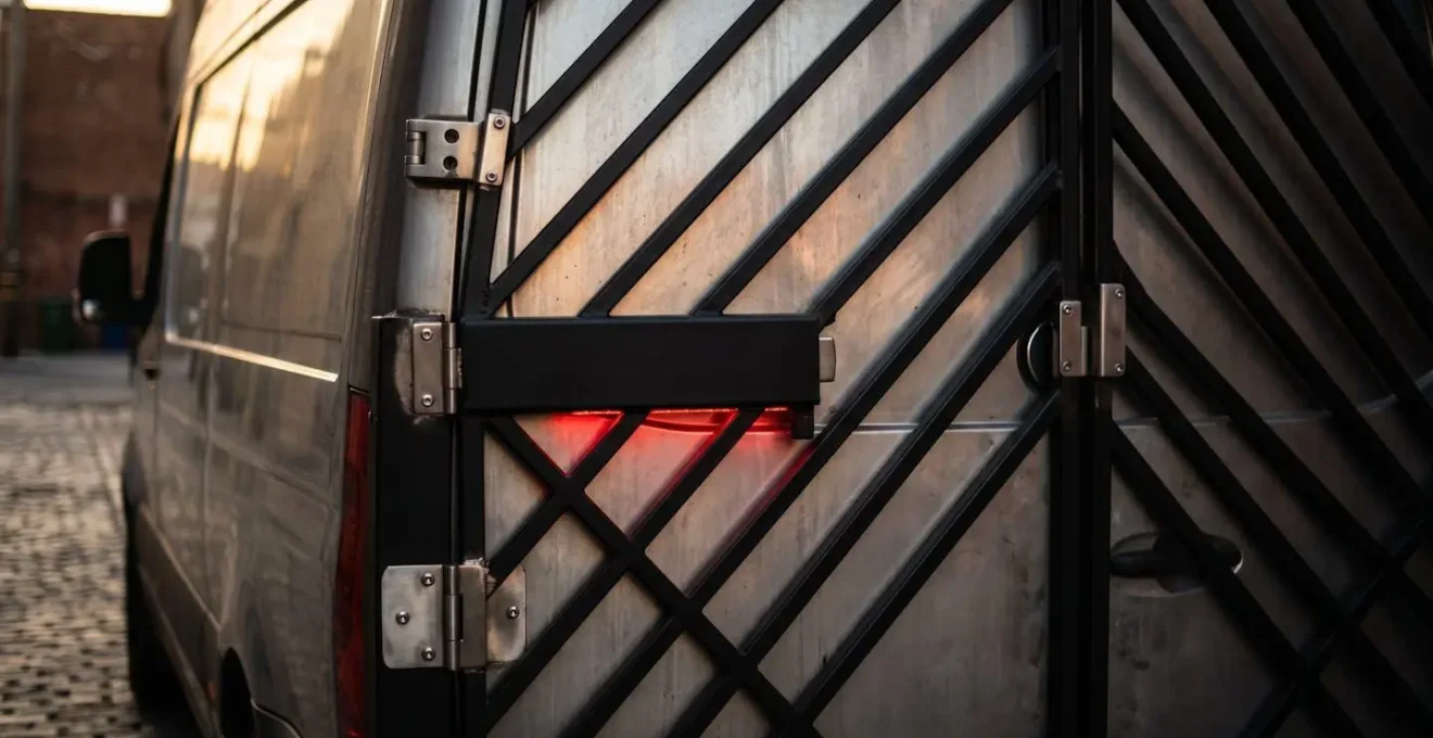 Système de sécurité en couches pour véhicule utilitaire avec serrures et alarme