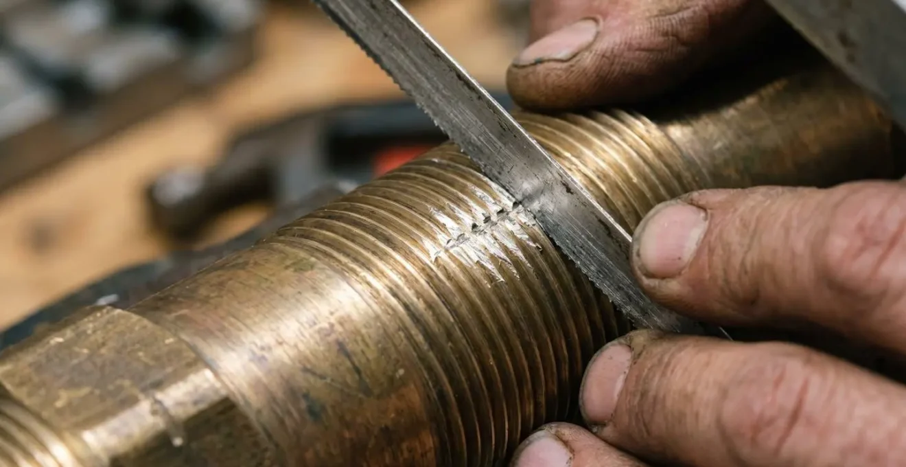 Technique de cardage de la filasse sur filetage laiton